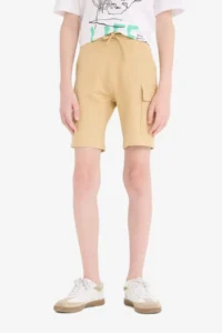 DeFacto Boy's Elastic Waist Cargo Pocket Shorts B5868a825hs