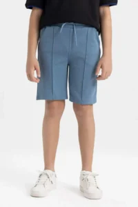 DeFacto Boys' Basic Plain Bermuda Shorts