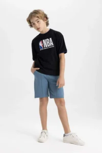 DeFacto Boys' Basic Plain Bermuda Shorts - Image 3