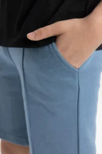 DeFacto Boys' Basic Plain Bermuda Shorts - Image 6