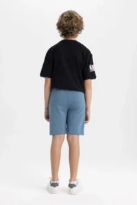 DeFacto Boys' Basic Plain Bermuda Shorts - Image 7