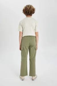 DeFacto Cargo Pocket Straight Leg Gabardine Trousers Boy - Image 6