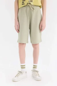 DeFacto Elastic Waist Pocket Pique Shorts Boy - Image 5