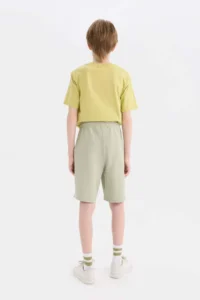 DeFacto Elastic Waist Pocket Pique Shorts Boy - Image 7
