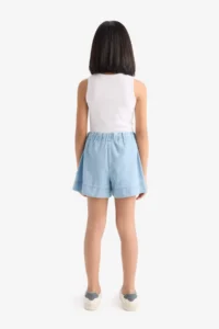 DeFacto Elastic Waist Jeans Shorts Girls' - Image 7