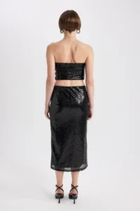 DeFacto sequined Normal Waist Lined Midi Skirt B6702ax23wn - Image 6