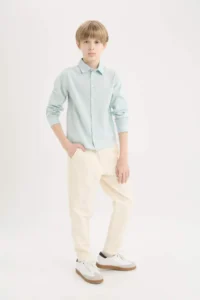 DeFacto Balloon Fit Standard Leg Twill Trousers Boy - Image 3