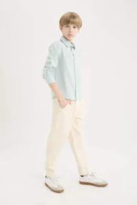 DeFacto Balloon Fit Standard Leg Twill Trousers Boy - Image 4