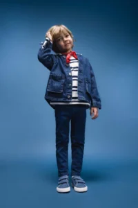 DeFacto Elastic Waist Straight Leg Basic Straight Jean Trousers for Baby Boy - Image 2