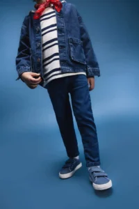 DeFacto Elastic Waist Straight Leg Basic Straight Jean Trousers for Baby Boy - Image 3