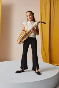 DeFacto Girl's Black Slit Leg Trousers