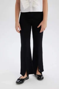 DeFacto Girl's Black Slit Leg Trousers - Image 6