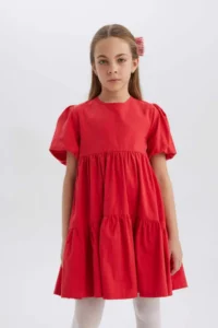 DeFacto Girls' Short Sleeve Rejection Dress - Image 4