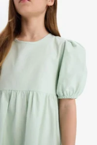 DeFacto Crew Neck Cotton Short Sleeve Summer Dress Girl - Image 5