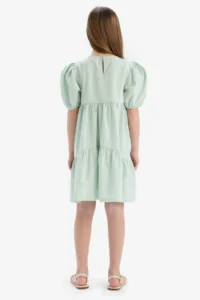 DeFacto Crew Neck Cotton Short Sleeve Summer Dress Girl - Image 6