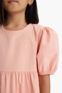 DeFacto Crew Neck Cotton Short Sleeve Summer Dress Girl - Image 5