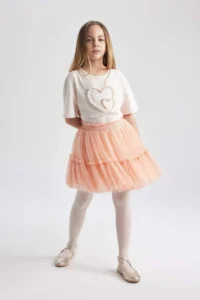 DeFacto Girls' Elastic Waist Tulle Skirt - Image 5