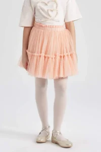 DeFacto Girls' Elastic Waist Tulle Skirt - Image 8