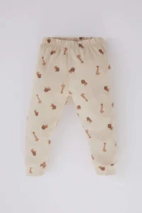DeFacto Baby Boy Safari Printed Long Sleeve Ribbed Camisole Pajama Set - Image 2