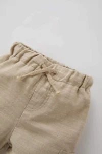 DeFacto Elastic Waist Straight Leg Trousers for Baby Boy - Image 2
