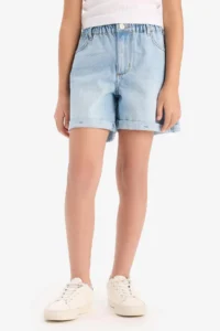 DeFacto Paperbag Jeans Shorts Girls' - Image 4
