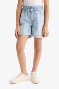 DeFacto Paperbag Jeans Shorts Girls' - Image 3