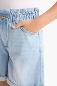 DeFacto Paperbag Jeans Shorts Girls' - Image 4