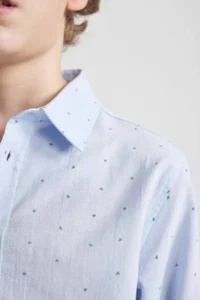 DeFacto Boy's Polo Collar Poplin Long Sleeve Shirt - Image 8