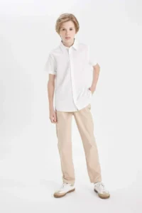 DeFacto Boy's Loose Fit Standard Leg Gabardine Trousers - Image 2