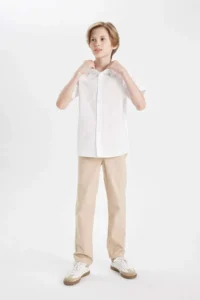 DeFacto Boy's Loose Fit Standard Leg Gabardine Trousers - Image 3