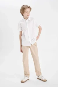 DeFacto Boy's Loose Fit Standard Leg Gabardine Trousers - Image 4