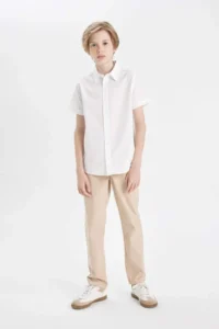 DeFacto Boy's Loose Fit Standard Leg Gabardine Trousers - Image 5