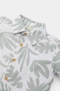 DeFacto Baby Boy Patterned Flared Poplin Long Sleeve Shirt - Image 2