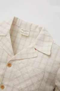 DeFacto Short Sleeve Checkered Shirt Baby Size - Image 4