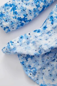 DeFacto Floral Long Sleeve Seersucker Textured Dress Baby Girl - Image 6