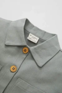 DeFacto Pocketed Gabardine Long Sleeve Shirt for Baby Girl - Image 5