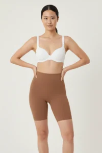 MİSTİRİK Porfy Seamless Ghost Firming Shaper Does Not Leave Laser Legs Corset Brown Color - Image 2