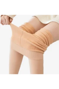 MİSTİRİK Rieti Model Firming and Tightening Warm Plush Woven Thin Pantyhose Skin Color - Image 2