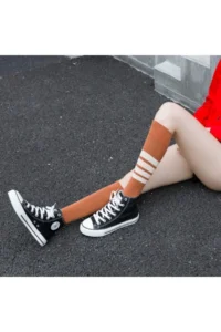 BGK 4 Pairs Knee Highs Style Adult Socks Cotton - Image 2