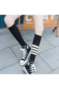 BGK 4 Pairs Knee Highs Style Adult Socks Cotton - Image 3