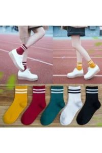 BGK Unisex Circled College pattern Socks 6 Sets - Image 2