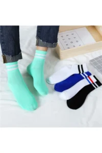 BGK Unisex Circled College pattern Socks 6 Sets - Image 4