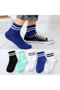 BGK Unisex Circled College pattern Socks 6 Sets - Image 5