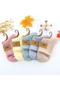 BGK Unisex Plain Colorful Socks 5 Sets Extra Rahat - Image 2