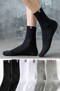 BGK Unisex 6 Pair Tire Patterned LONG Socks