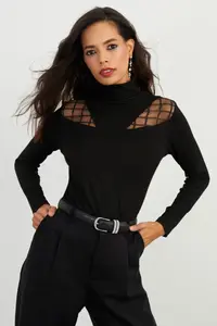 Cool & Sexy Women Black Fisherman Blouse - Image 4