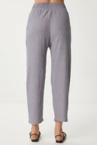 Happiness İstanbul Women's Stone Gray Kimono Pants Knitted Set - Image 7