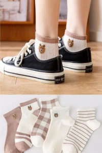 BGK Women pattern 5 Sets College Socks