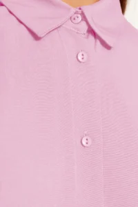 TRENDYOLMİLLA Pink Cotton Oversized Wide Pattern Weaving Shirt - Image 10