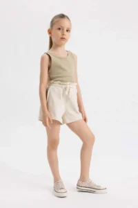 DeFacto Beli Laced Shorts Girls' - Image 2